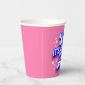 ベビーよくはしゃぐ、冬の外は寒いデザイン 紙コップ (右)