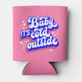 ベビーよくはしゃぐ、冬の外は寒いデザイン 缶クーラー (正面)