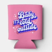 ベビーよくはしゃぐ、冬の外は寒いデザイン 缶クーラー (裏面)