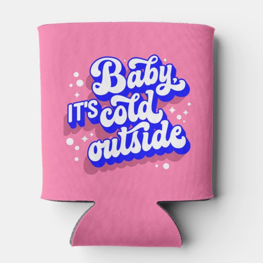 ベビーよくはしゃぐ、冬の外は寒いデザイン 缶クーラー (裏面)