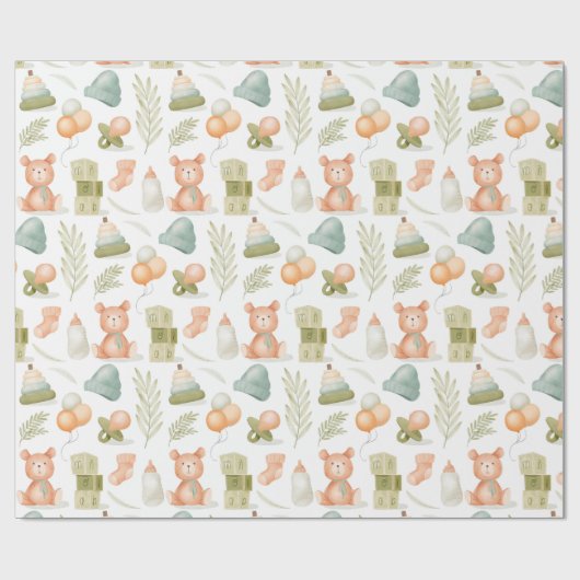 ベビーをテーマにした包装紙 ラッピングペーパー (フラット)