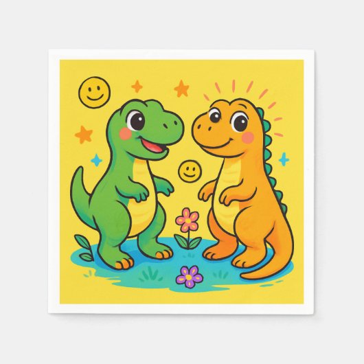 ベビーをテーマにした スタンダードカクテルナプキン (正面)