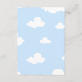 ベビーを乗せ！航空航空機用ベビーシャワー エンクロージャーカード (裏面)