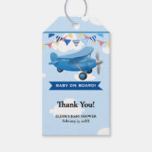 ベビーを乗せ!航空航空機用ベビーシャワー ギフトタグ (正面)