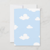 ベビーを乗せ！航空航空機用ベビーシャワー サンキューカード (裏面)