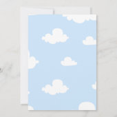 ベビーを乗せ!航空航空機用ベビーシャワー 招待状 (裏面)