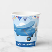 ベビーを乗せ！航空航空機用ベビーシャワー 紙コップ (正面)
