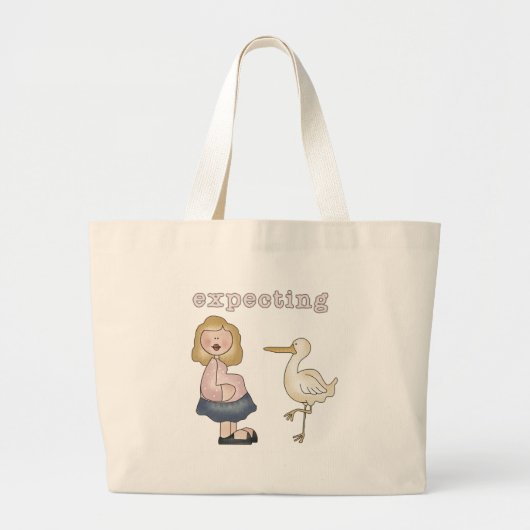 ベビーを希望 – Stork Tシャツとギフト ラージトートバッグ (正面)