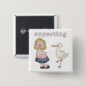 ベビーを希望 – Stork Tシャツとギフト 缶バッジ (正面&裏面)