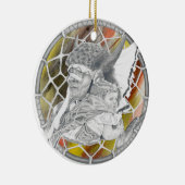 ベビーを持つインディアン セラミックオーナメント (右)