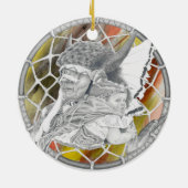 ベビーを持つインディアン セラミックオーナメント (裏面)