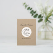 ベビーを持つ手 – 白いドットとシンペルモダン 名刺 (スタンド正面)