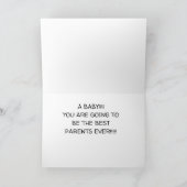 **ベビーを持つ***お祝い***カード カード (内部)