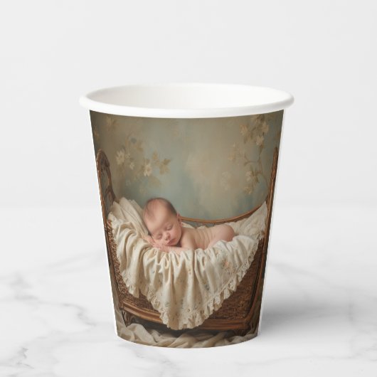 ベビーを揺りかごに 紙コップ (正面)