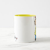 ベビーを期待する棒の姿 ツートーンマグカップ (中央)