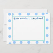 ベビーを贈り物用の箱青 招待状 (裏面)