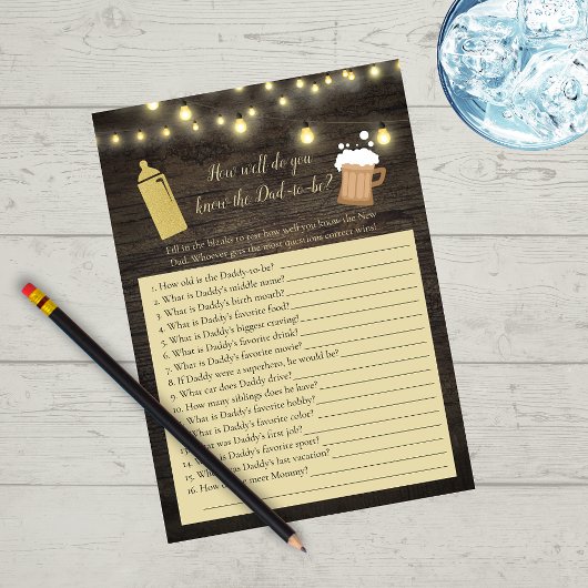 ベビーを醸造する金ゴールドで、パパを知っ最高のている 招待状