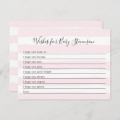 ベビーを願ストライプうピンクの女の子 ポストカード (正面/裏面)