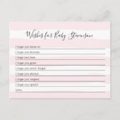 ベビーを願ストライプうピンクの女の子 ポストカード (正面)