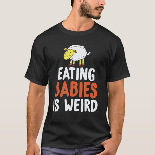 ベビーを食べるのは変な野菜 ヴィーガン Tシャツ (正面)