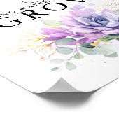 ベビーを飲む – 緑の赤ちゃんシャワーのサイン ポスター (角)