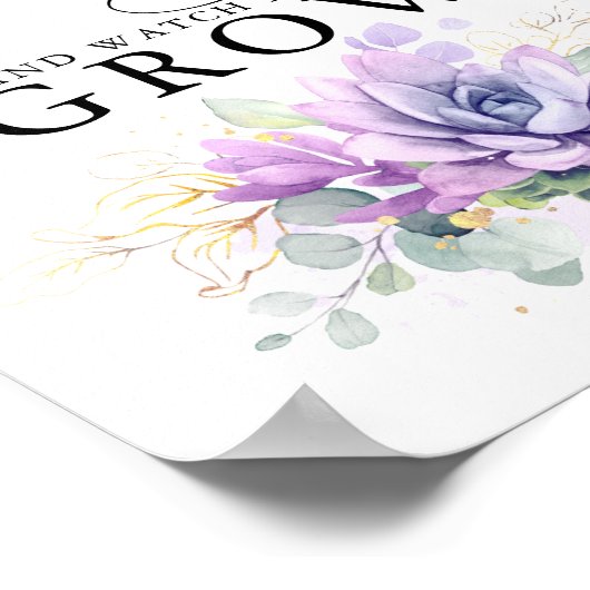 ベビーを飲む – 緑の赤ちゃんシャワーのサイン ポスター (角)