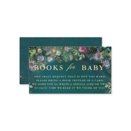 ベビーを魅了した森の緑のバラ エンクロージャーカード