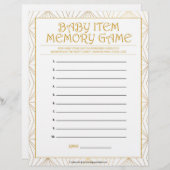 ベビーアイテムのメモリゲーム[ゴールデンライン] レターヘッド (正面/裏面)