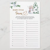 ベビーアイテムゲーム冬の赤ちゃんシャワーゲーム。 (正面)