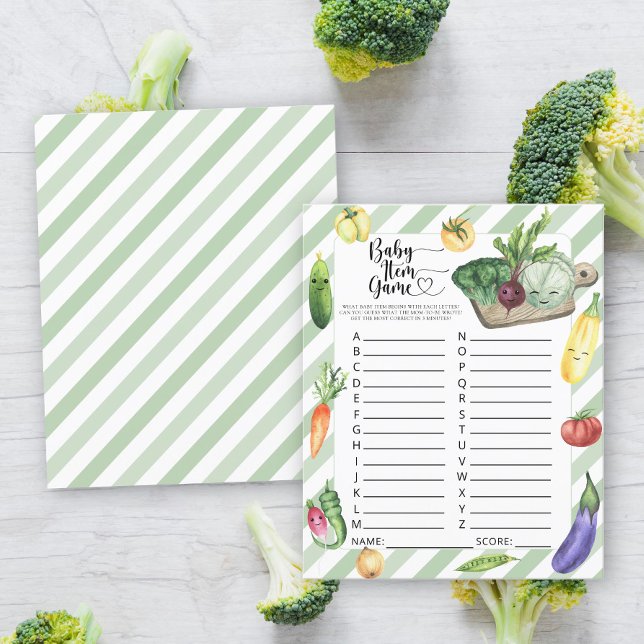 ベビーアイテムゲーム。ベジベイビーシャワーゲーム (クリエイターアップロード済み)