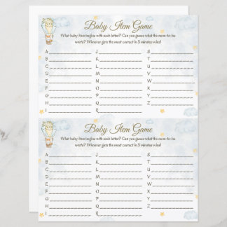 ベビーアイテムゲーム – 熱気球デザイン