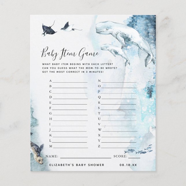 ベビーアイテムゲーム |赤ちゃんシャワーゲーム (正面)