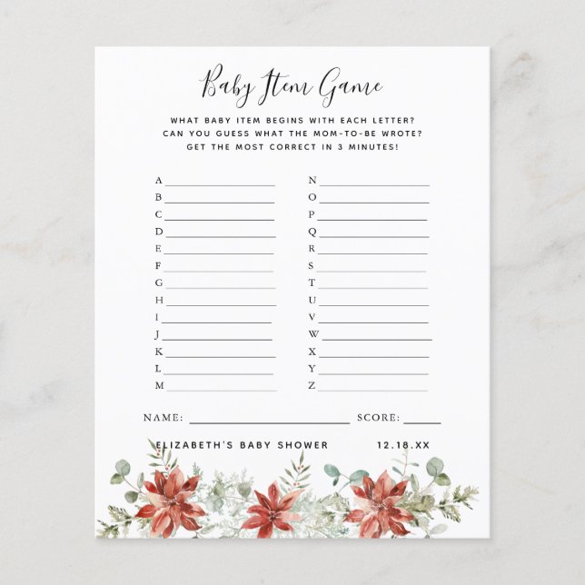 ベビーアイテムゲーム |赤ちゃんシャワーゲーム (正面)