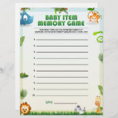 ベビーアイテム記憶ゲーム[動物テーマ] レターヘッド (正面/裏面)