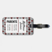 ベビーアギーマルーングレーパタアーガイルーンバッグラベル ラゲッジタグ