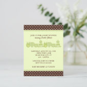 ベビーアクセサリーシャワー招待状{緑} 招待状 (スタンド正面)