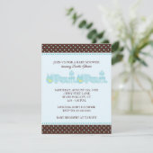 ベビーアクセサリーシャワー招待状{Blue} 招待状 (スタンド正面)