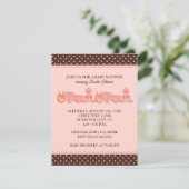 ベビーアクセサリー シャワー招待状 {ピンク} 招待状 (スタンド正面)