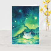 ベビーアクソロテルフラワーポンド カード (黄色い花)