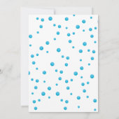 ベビーアクソロトルホワイトバースデーパーティー招待 招待状 (裏面)