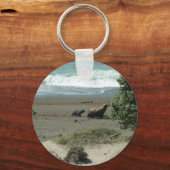 ベビーアシカと母 キーホルダー (正面)