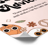 ベビーアドバイスGroovyハロウィーン幽霊ベビーシャワー ポスター (角)