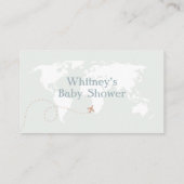 ベビーアドベンチャー世界地図ベビーシャワー用の本 エンクロージャーカード (裏面)