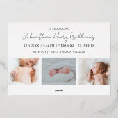 ベビーアナウンスホイルハッピーホリデーズカード 箔シーズンカード (裏面)