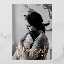 ベビーアナウンス賛美フォイルホリデーカード