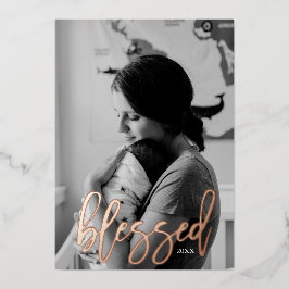 ベビーアナウンス賛美フォイルホリデーカード 箔シーズンカード