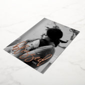 ベビーアナウンス賛美フォイルホリデーカード 箔シーズンカード (回転した状態)