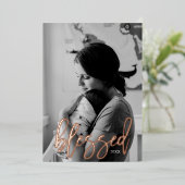 ベビーアナウンス賛美フォイルホリデーカード 箔シーズンカード (立ち正面)