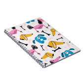ベビーアニマルの可愛い犬のパターン顔スケッチスカ ノートブック (右側)