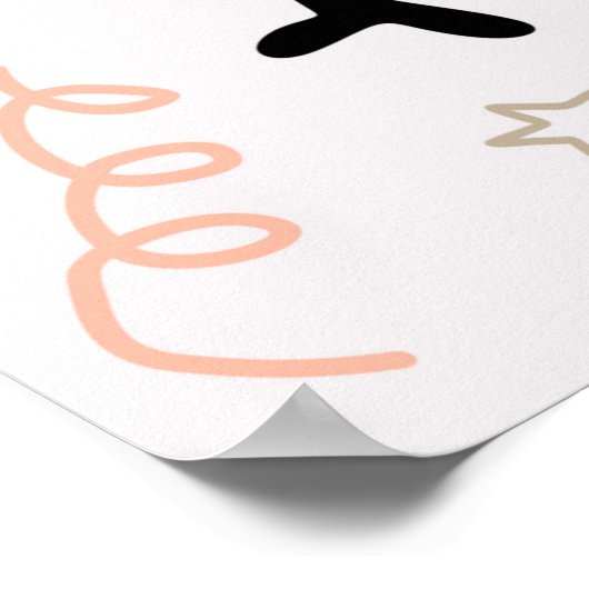 ベビーアニマルの可愛い犬のパターン顔スケッチスカ ポスター (角)